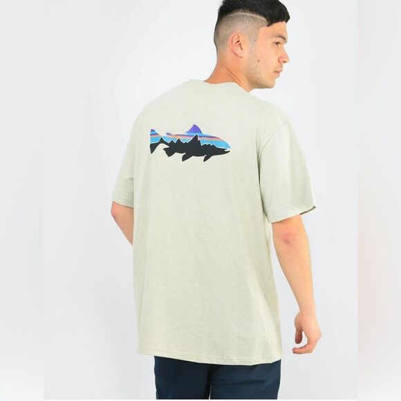 Patagonia Men's Fitz‎ Roy Trout Responsibili-T-Shirt XS - Picture 1 of 4